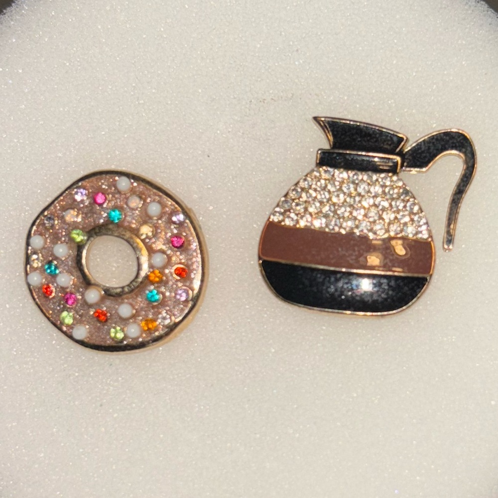 BaubleBar Donut and Coffee Earrings